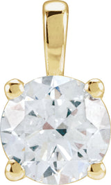 14K Yellow Gold 1 1/2 CT Lab-Grown Diamond Pendant
