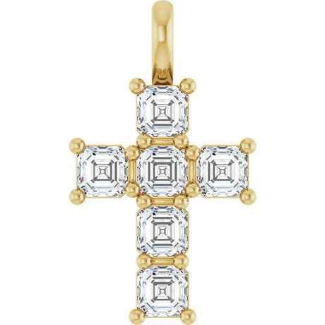 14K Yellow 1 CTW Lab-Grown Diamond Pendant