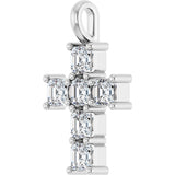 14K White 1 CTW Lab-Grown Diamond Pendant