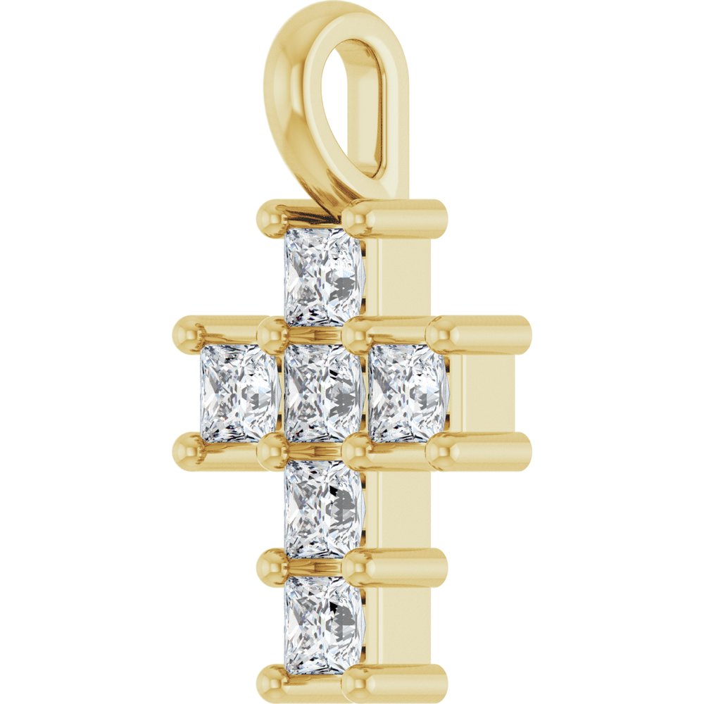 14K Yellow 1/4 CTW Lab-Grown Diamond Pendant
