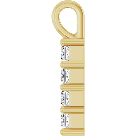 14K Yellow 1/4 CTW Lab-Grown Diamond Pendant