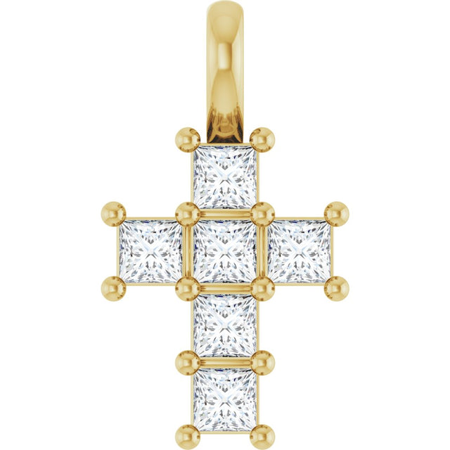 14K Yellow 1/4 CTW Lab-Grown Diamond Pendant