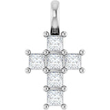 14K White 1/4 CTW Lab-Grown Diamond Pendant