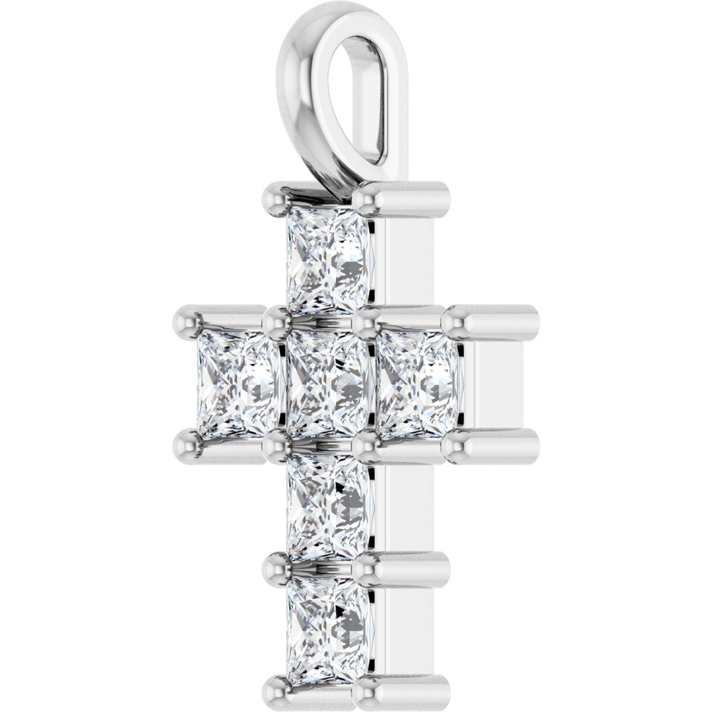 14K White Gold 1/2 CTW Lab-Grown Diamond Pendant