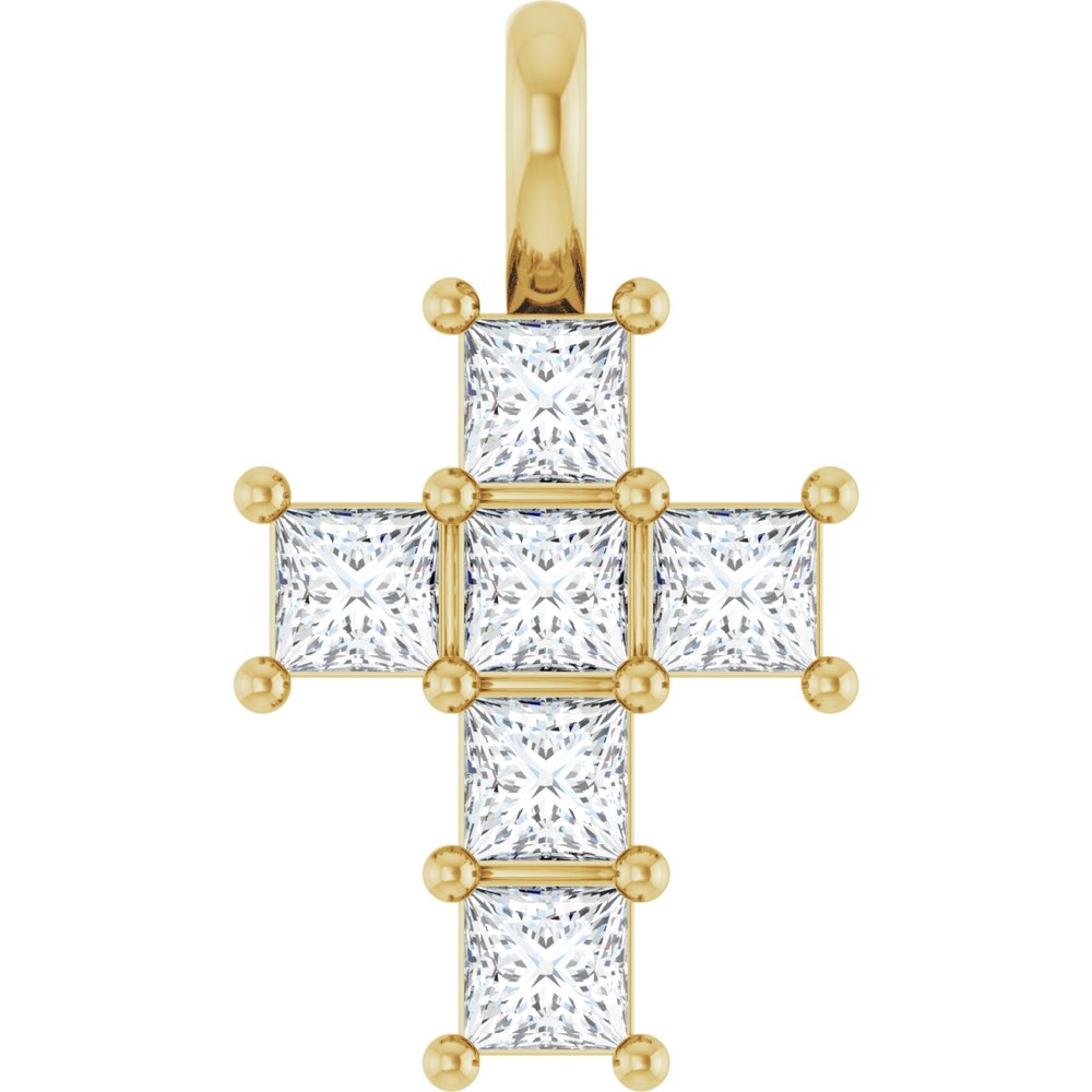 14K Yellow 1/2 CTW Lab-Grown Diamond Pendant