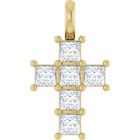 14K Yellow 1/2 CTW Lab-Grown Diamond Pendant