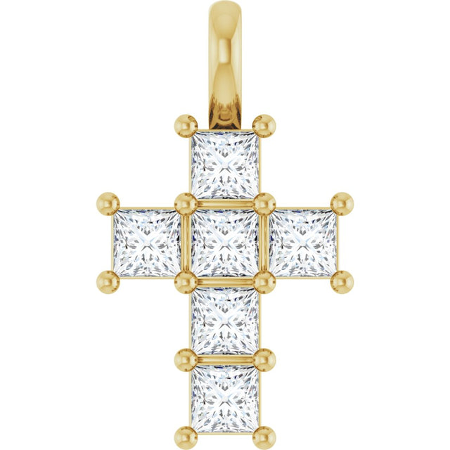 14K Yellow 1/2 CTW Lab-Grown Diamond Pendant