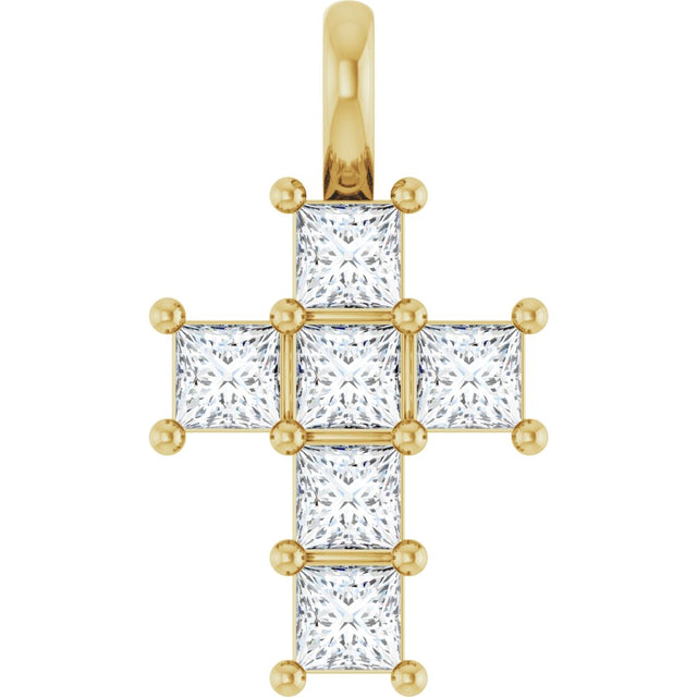 14K Yellow Gold 1/2 CTW Lab-Grown Diamond Pendant