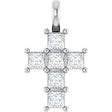 14K White 1/2 CTW Lab-Grown Diamond Pendant