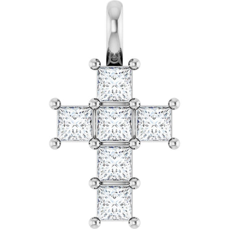 14K White 1/2 CTW Lab-Grown Diamond Pendant