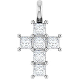 14K White 1/2 CTW Lab-Grown Diamond Pendant