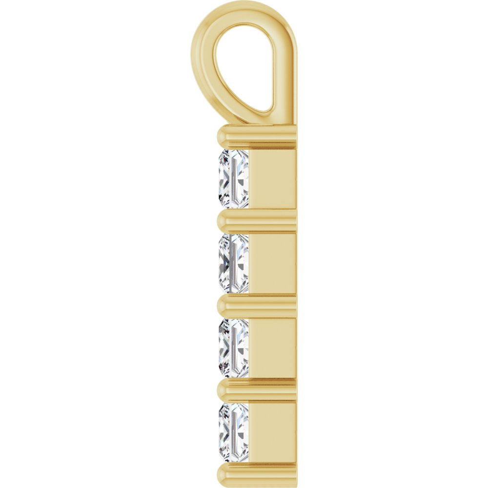 14K Yellow 1/2 CTW Lab-Grown Diamond Pendant