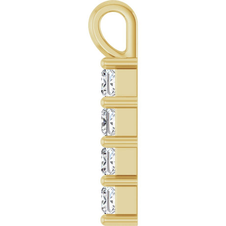 14K Yellow 1/2 CTW Lab-Grown Diamond Pendant