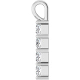 14K White Gold 1/2 CTW Lab-Grown Diamond Pendant
