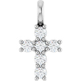 14K White 1/6 CTW Lab-Grown Diamond Pendant