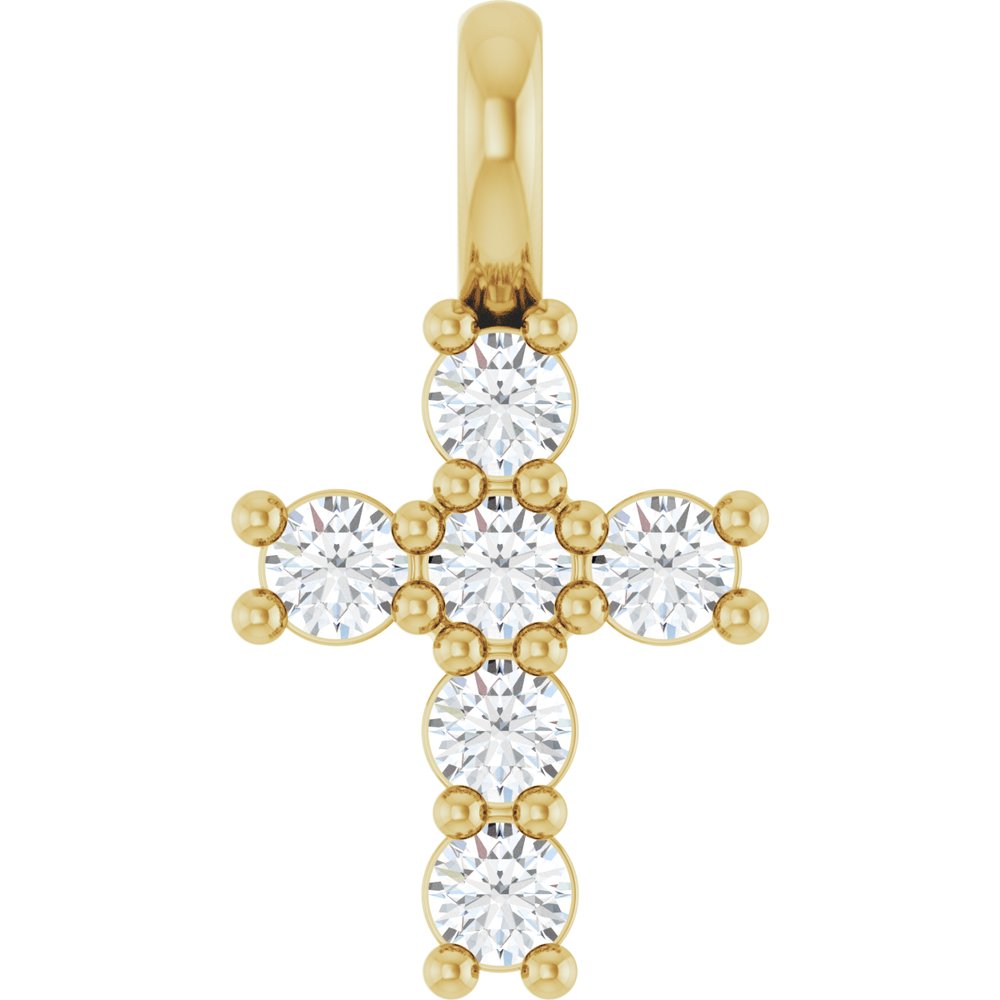 14K Yellow 1/6 CTW Lab-Grown Diamond Pendant