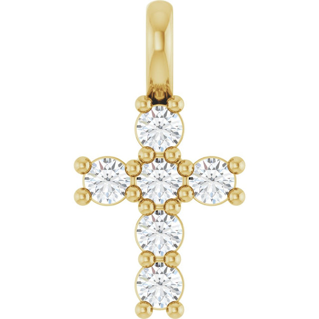 14K Yellow 1/6 CTW Lab-Grown Diamond Pendant