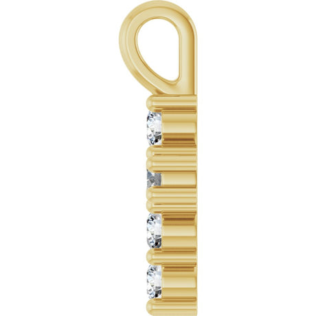 14K Yellow 1/6 CTW Lab-Grown Diamond Pendant