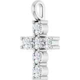 14K White 1/2 CTW Lab-Grown Diamond Pendant