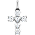 14K White 1/2 CTW Lab-Grown Diamond Pendant