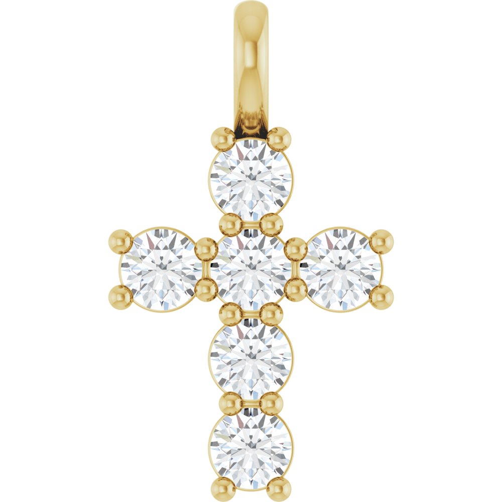 14K Yellow 1/2 CTW Lab-Grown Diamond Pendant