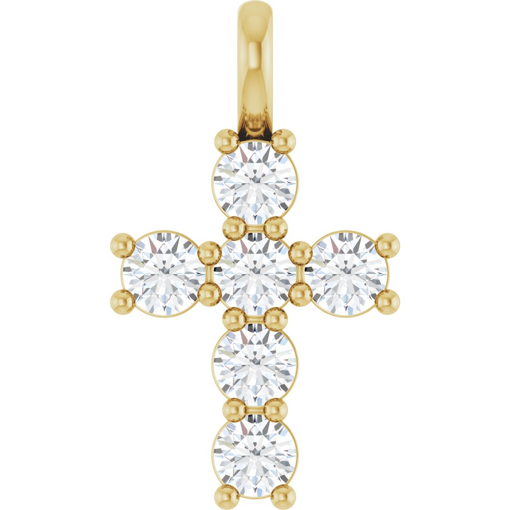 14K Yellow 1/2 CTW Lab-Grown Diamond Pendant