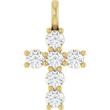 14K Yellow 1/2 CTW Lab-Grown Diamond Pendant