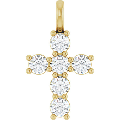 14K Yellow 1/2 CTW Lab-Grown Diamond Pendant