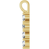 14K Yellow 1/2 CTW Lab-Grown Diamond Pendant