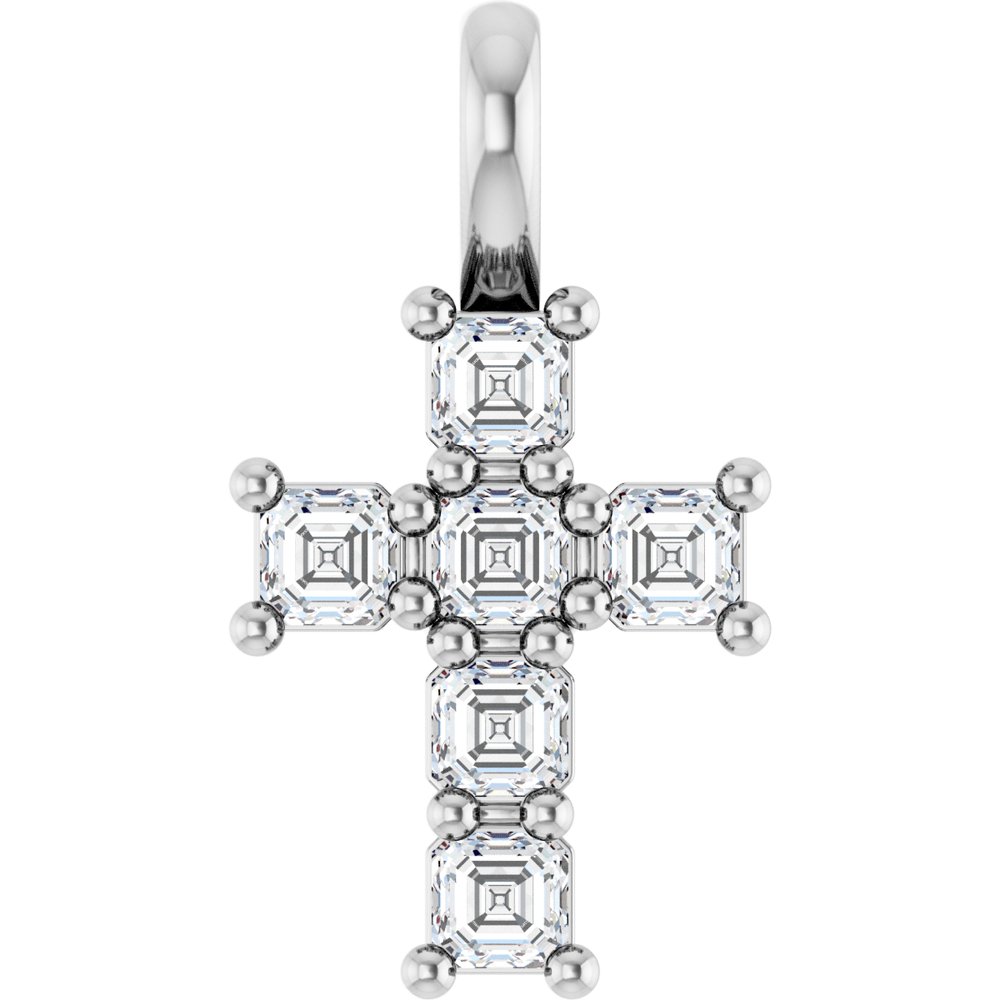 14K White 1/3 CTW Lab-Grown Diamond Pendant