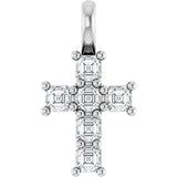 14K White 1/3 CTW Lab-Grown Diamond Pendant