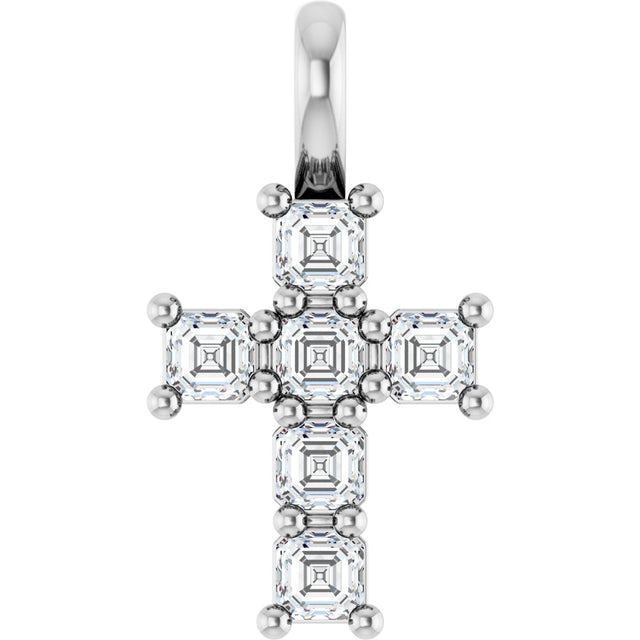 14K White 1/3 CTW Lab-Grown Diamond Pendant