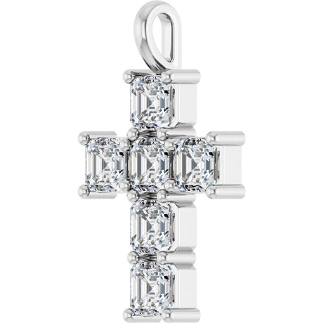 14K White 2 CTW Lab-Grown Diamond Pendant