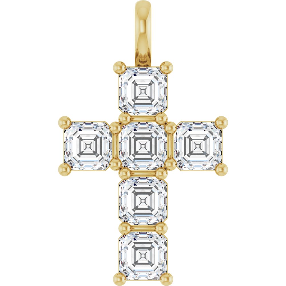 14K Yellow 2 CTW Lab-Grown Diamond Pendant