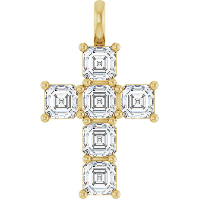 14K Yellow 2 CTW Lab-Grown Diamond Pendant