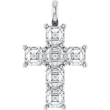 14K White 2 CTW Lab-Grown Diamond Pendant