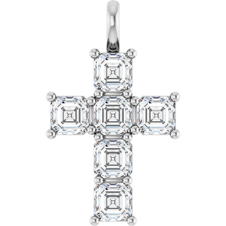 14K White 2 CTW Lab-Grown Diamond Pendant