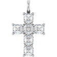 14K White 2 CTW Lab-Grown Diamond Pendant