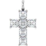 14K White 2 CTW Lab-Grown Diamond Pendant