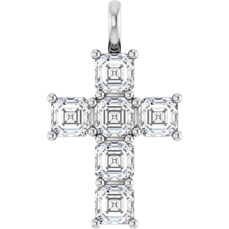 14K White 2 CTW Lab-Grown Diamond Pendant