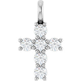 14K White 1/3 CTW Lab-Grown Diamond Pendant