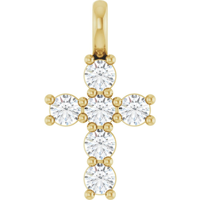 14K Yellow 1/3 CTW Lab-Grown Diamond Pendant