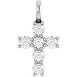 14K White 1/3 CTW Lab-Grown Diamond Pendant