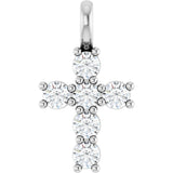 14K White 1/3 CTW Lab-Grown Diamond Pendant