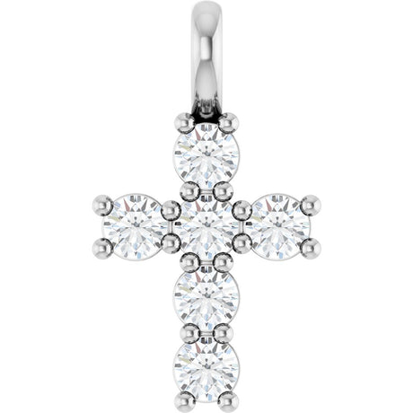 14K White 1/3 CTW Lab-Grown Diamond Pendant