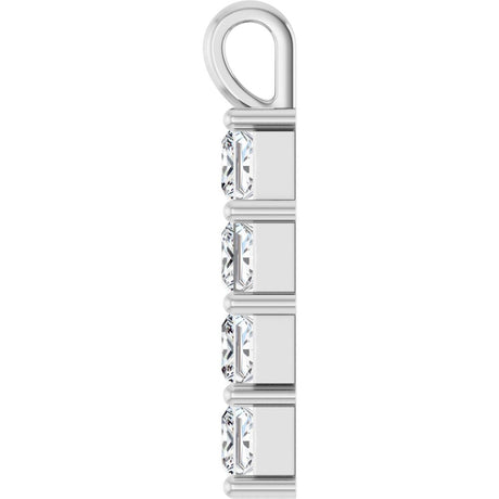 14K White Gold 1 1/2 CTW Lab-Grown Diamond Pendant