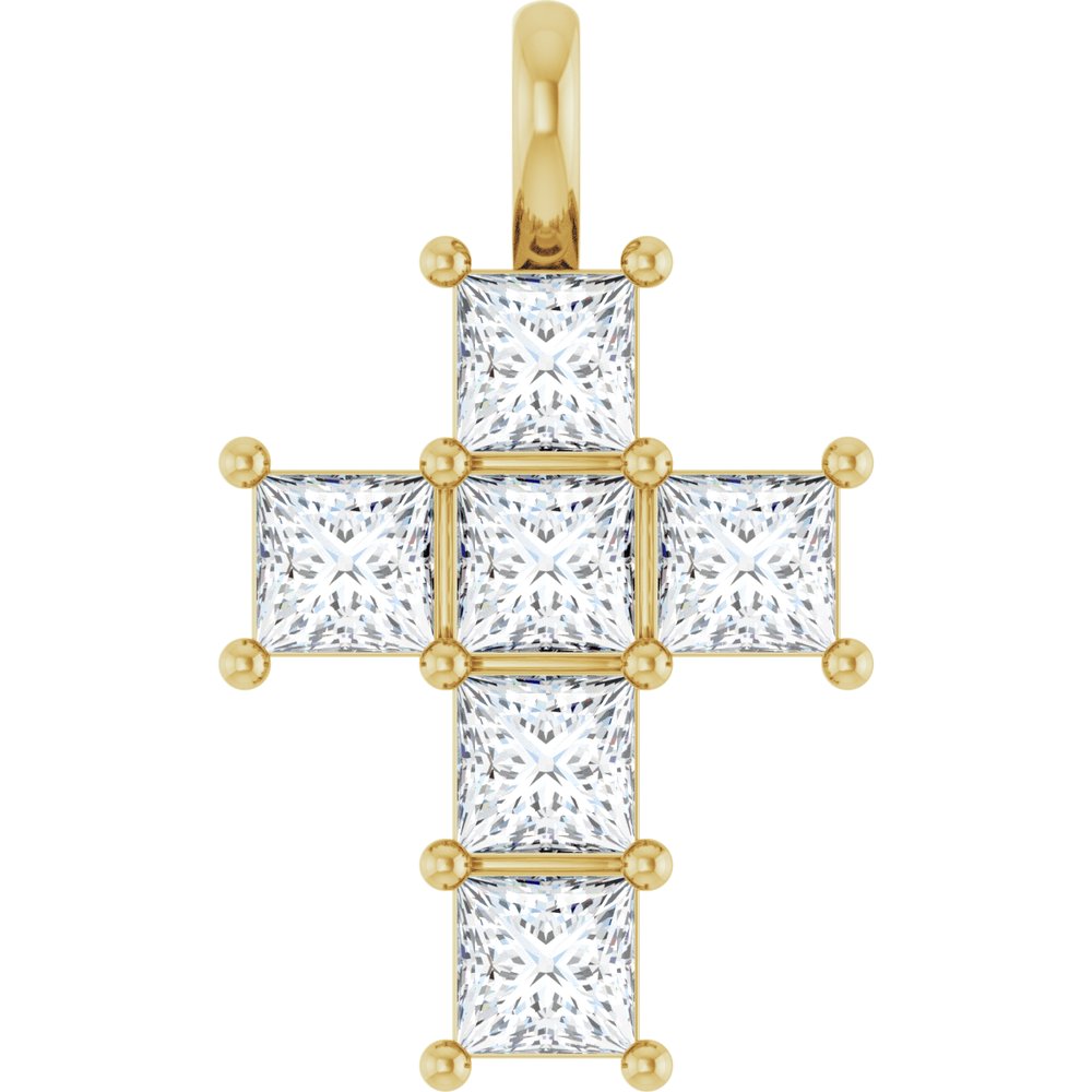 14K Yellow 1 1/2 CTW Lab-Grown Diamond Pendant
