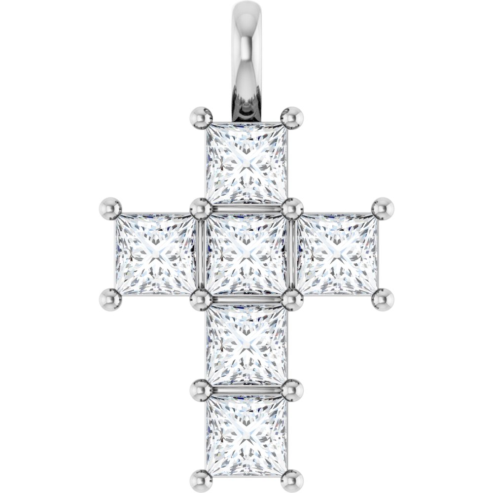 14K White Gold 1 1/2 CTW Lab-Grown Diamond Pendant