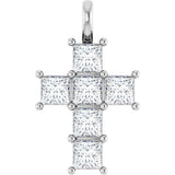 14K White Gold 1 1/2 CTW Lab-Grown Diamond Pendant