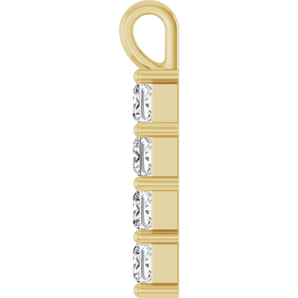 14K Yellow Gold 1 CTW Lab-Grown Diamond Pendant